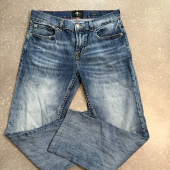 7 For All Mankind Slimmy Coachella Blue Jeans - Size 32 - Picture 3 of 16